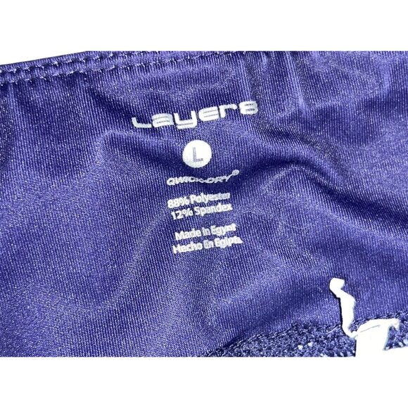 Layer 8 Colorblock Activewear Leggings Sz Large Quick-Dry Stretch Neon - Picture 3 of 9